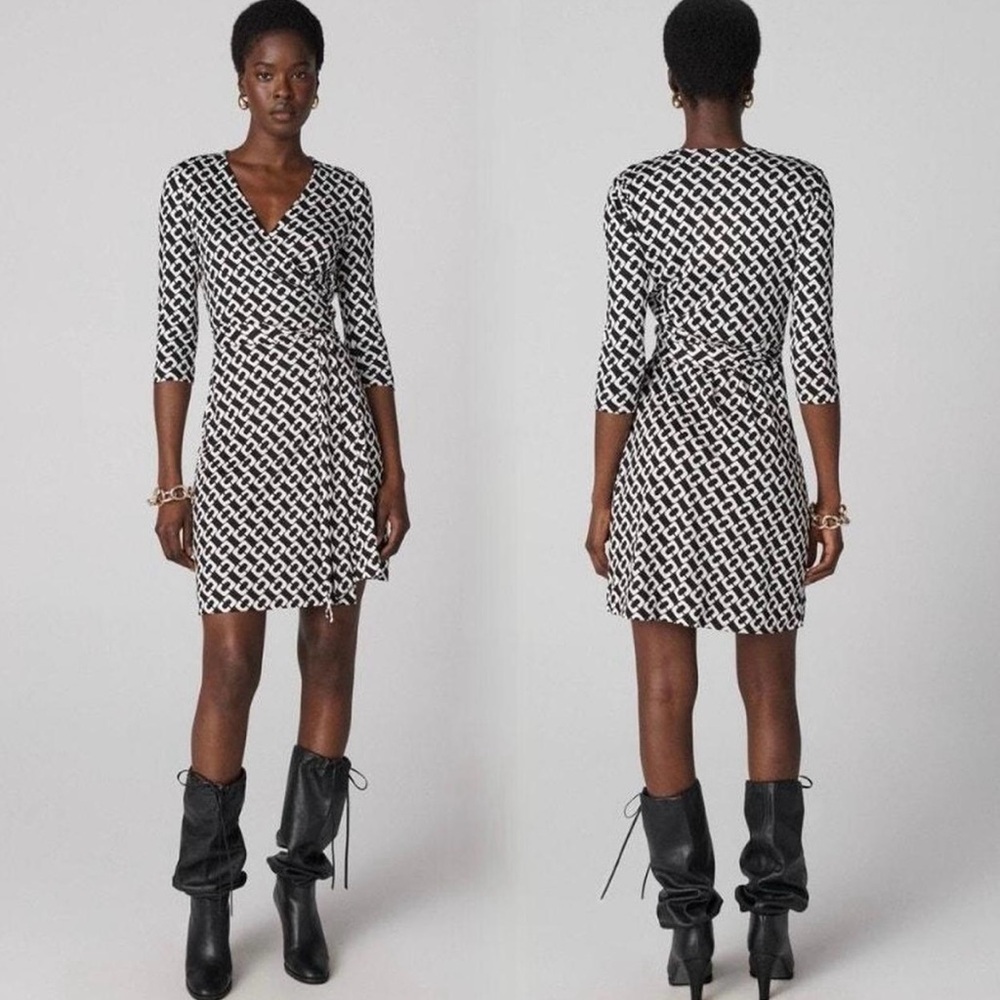 DVF Julian Wrap Silk Jersey Dress small. Diane Von Furstenberg